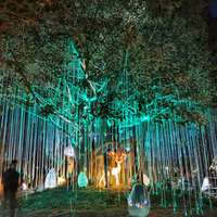 Iluminación de fibra óptica creativa de árbol LED RGB multicolor para árboles Avatar fantástico Luces fantásticas