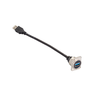 Cable de Extensión USB Hembra de 3.0 con Contacto de Aleación de Zinc y Cobre Plateado OEM, Montaje en Panel, con Garantía de 3 Años para Automóviles y Muebles de Escritorio - Product Image 1