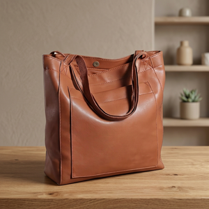 Sac à main pour femme BS INTERNATIONAL en cuir véritable, avec bandoulière, fermeture éclair, imperméable et antivol - Product Image 1