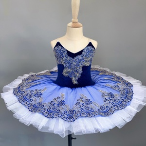 Tutú de <span class=keywords><strong>Ballet</strong></span> Profesional para Niñas, Falda de Tul con Plumas para Actuaciones de Danza - Product Image 4