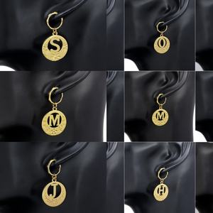 JXX Fashion Custom Wholesale 24K Gold-Plated Drop Earrings <b>Brass</b> Vintage Charm Dangle Classic Style for Kiribati Micronesia - Product Image 4