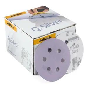 mirka Q.Silver Sanding Disc 125mm 150mm Silicon Carbide Hook and Loop Sand Paper Disc