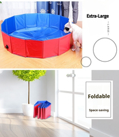 Baignoire gonflable extra-large en PVC pour animaux de compagnie, piscine pliable portable, remplissage et vidange faciles, écologique, capacité max. 600L, intérieur/extérieur