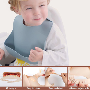 Ensemble d'alimentation pour bébé en silicone de qualité alimentaire sans BPA, 3 pièces, bol à succion et cuillère, bavoir étanche pour tout-petit - Product Image 3