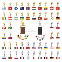 Llavero con Dije de Bandera de País Personalizado, Cierre de Acero Inoxidable, Anillo de Cuero para Llaves, Bandera de Naciones, Recuerdo de Viaje, Accesorios para Bolsos