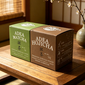 Custom Eco-Friendly Green Tea <b>Paper</b> <b>Box</b> Premium Matcha Powder Packaging <b>Box</b> Free Design With Gold Logo - Product Image 3