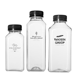 Rỗng Trong Suốt 1000Ml 500Ml 350Ml Nước Khoáng Chai Có Thể Tái Chế Vuông Nhựa Pet Nước Trái Cây Uống Chai Nước Giải Khát - Product Image 2