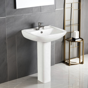 <span class=keywords><strong>Lavabo</strong></span> de cerámica europeo con pedestal para hotel, <span class=keywords><strong>lavabo</strong></span> vertical instalado en el suelo del baño del apartamento - Product Image 2