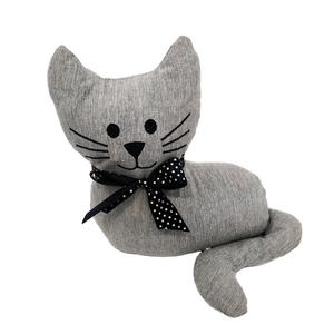 עיצוב הבית חמוד אפור בד חתול עיצוב דלת להפסיק ממולא חול תיק בעלי החיים דלת פקק - Product Image 1