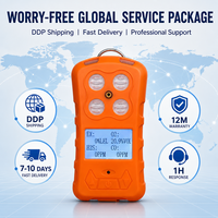 Détecteur de gaz portable HIREP 4 en 1, moniteur multi-gaz H2 H2S Cl2 C2H2 CH4, alarme de fuite, OEM ODM