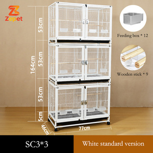 Jaula de Metal de Lujo con Vidrio Templado para Pájaros, Jaula de Cría para Loros, Jaula de Cría para Aves Grandes, Nido de Aves - Product Image 6