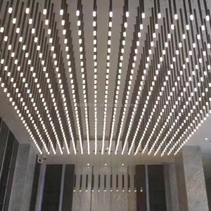 북유럽 스타일 현대 실내 장식 천장 매달려 빛 럭셔리 아크릴 라운드 긴 튜브 Led 샹들리에 조명 - Product Image 2