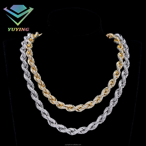 9mm Diamond <b>rope</b> <b>chain</b> necklace VVS moissanite diamond GRA certificate Pass diamond tester Gold plated 925 sterling sliver Gift - Product Image 6