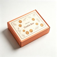 Boîte à biscuits en papier colorée de qualité supérieure en gros avec plateau pour sauce chocolatée, emballage personnalisé pour pâtisseries