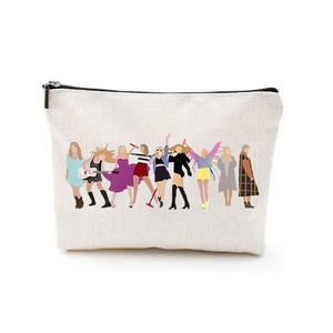 Bolsa <span class=keywords><strong>de</strong></span> Maquillaje Cosmética Grande con Cierre, Diseño Personalizado en Lona con Patrón Sólido, a la Moda y en Oferta - Product Image 1