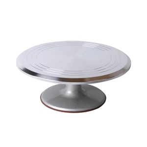 Cake Turntable With Customized Logo,Cream Cake Making Display Turntable Professional Metal Rotating Turntable For Cake