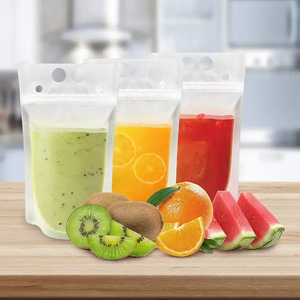 음료 파우치 음료 가방 음료 가방 주스 파우치 성인과 청소년을위한 지퍼 파티가있는 빨대가 달린 PE Boseng - Product Image 3