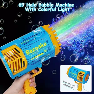 Pistolet A <span class=keywords><strong>bulle</strong></span> <span class=keywords><strong>De</strong></span> <span class=keywords><strong>Savon</strong></span> 69 trous Machine à bulles Rocket Boom Pistola <span class=keywords><strong>De</strong></span> Burbujas Gun Bubble Gun Machine - Product Image 2