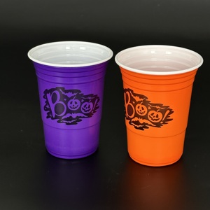 Nhà sản xuất bán buôn cốc nhựa 12oz, 16oz, 20oz, 24oz biểu tượng tùy chỉnh chấp nhận PP nhựa dùng một lần - Product Image 2