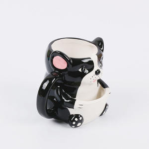 Taza 3d <span class=keywords><strong>de</strong></span> cerámica para café, té, leche, animal, con forma <span class=keywords><strong>de</strong></span> perro, Linda pintura a mano, con galleta - Product Image 4