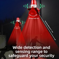 Alarme sonore et lumineuse à détecteur de présence humaine, infrarouge, antivol, volume réglable, haut-parleur à diffusion vocale