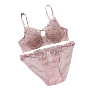 New Fashion Sexy Underwear Rabbits Ears Embroidered Lace Lingerie Push up <b>Bra</b> Set for Women - Product Image 5
