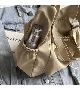 Bolsa Cruzada de Lona de Gran Capacidad, Bolso de Hombro Único para <span class=keywords><strong>Mujer</strong></span>, Bolso de Mano con Múltiples Bolsillos, Bolso <span class=keywords><strong>Bandolera</strong></span>, Bolso Mensajero de Lona - Product Image 4