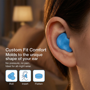 Bouchons d'oreilles en silicone imperméables pour la natation, la plongée, réutilisables, souples et moulables, pour enfants et adultes, <span class=keywords><strong>surf</strong></span>, douche - Product Image 4