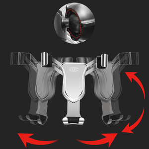 Support de téléphone portable pour voiture Carest pour XA40 <span class=keywords><strong>2013</strong></span>-2018, argenté, à clipser sur la grille d'aération, support GPS, support à gravité - Product Image 5