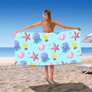 Nhanh chóng khô cát bằng chứng sợi nhỏ bãi biển Khăn tùy chỉnh thiết kế logo cá nhân kích thước mô hình nhiệt đới để sử dụng nhà - Product Image 5