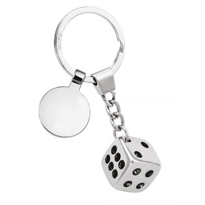 Llavero Miro Dice de Acero Inoxidable, Accesorio para Llaves de Coche - Product Image 1