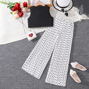 Nuovo abito per bambini 7-12 anni elegante pantaloni lunghi senza maniche abbigliamento per ragazze adolescenti - Product Image 2
