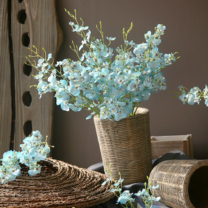 Fleurs d'orchidées dansantes de boutique artificielles jaunes à la maison et à l'étranger Petites orchidées dansantes en gros - Product Image 6