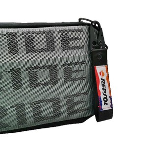 Porte-clés de motard moderne et minimaliste en nylon JDM, avec étiquette tissée brodée et boucle bec d'aigle, pour modification de <span class=keywords><strong>moto</strong></span> et breloque de sac - Product Image 5