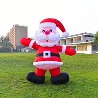 Père Noël gonflable géant de 3 m, imperméable, en Oxford, certifié CE, durable, résistant au soleil, facile à installer pour la cour extérieure de Noël