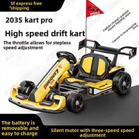Nouvelle voiture électrique à quatre roues pour adultes et enfants, kart en plastique haut de gamme, course de drift, jouet pour bébé F1