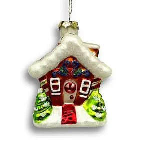 Fairy Tale Series Christmas Decorations DIY Candy Series Party Home Decoration Gingerbread House Christmas Glass Ornaments