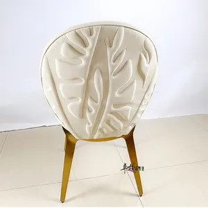 Cadeira de jantar italiana de luxo leve para sala de estar em casa em mármore de designer moderno em aço inoxidável