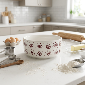 Christmas Design Nordic Style Heat Resistant Eco-Friendly <b>Large</b> Porcelain <b>Bowl</b> for Salad Soup or Home Dinnerware 5-Inch - Product Image 3