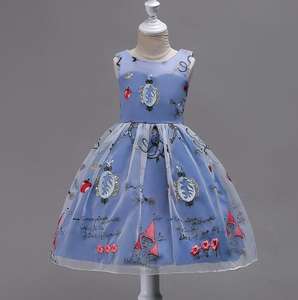 Cy11735a Nouvelle Robe de Soirée pour Bébé Fille, Modèle Unique pour Performance au Piano, Robe de Cérémonie pour Enfants avec Motifs Floraux - Product Image 3