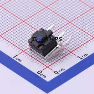 TS-1009-A3B3-D2-T2 Tactile Switch Through hole Switch Single Pole Single Throw Round Button 2.5N Right Angle Insert - Product Image 1