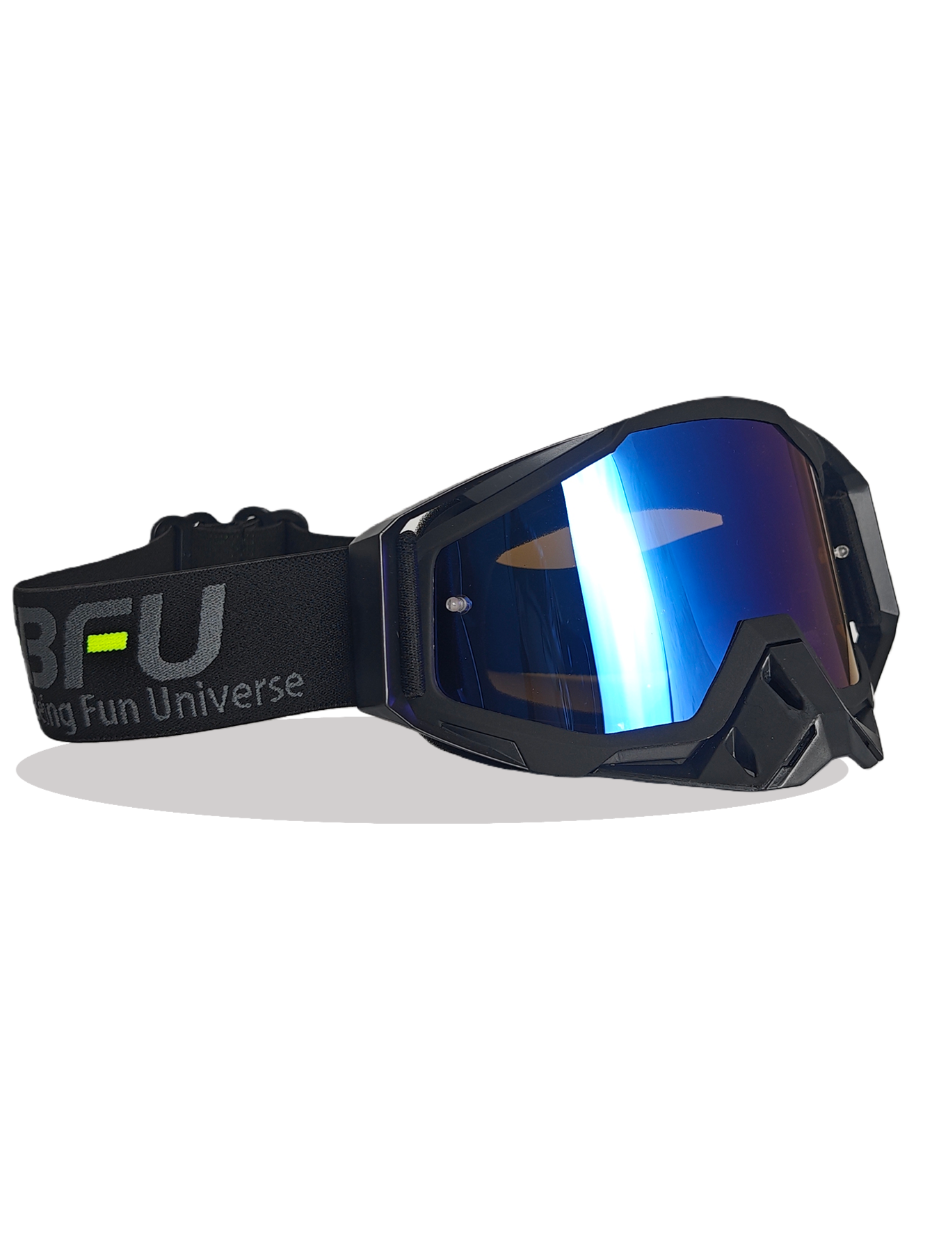 Lunettes bleues à monture noire