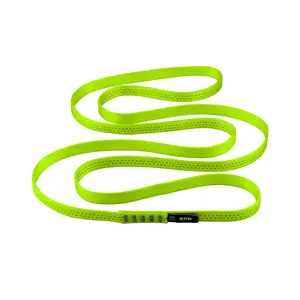 Sabuk tali kekuatan tinggi bentuk O, sabuk selempang memanjat hijau, sabuk yoga 18mm, tali selempang nilon