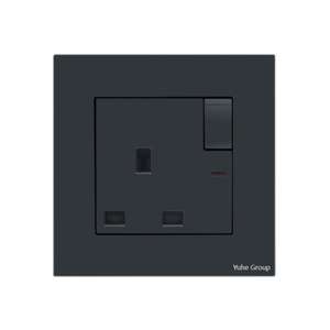 Prise murale britannique 3 trous 250V 13A avec 1 interrupteur mural et 1 prise - Product Image 2