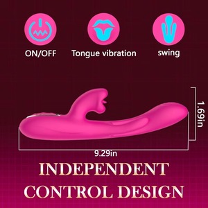 Vibromasseur en silicone 3 en 1, double oscillation, stimulation du point G, vibration, massage, stimulation clitoridienne féminine, produit <span class=keywords><strong>pour</strong></span> adultes - Product Image 6