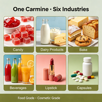 Poudre de Cochenille Carmine E120, Colorant Rouge Naturel à Base de Cochenille, 50% d'Acide Carminique, Soluble dans l'Eau |   Allergènes déclarés par l'UE