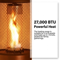 Chauffe-terrasse extérieur au gaz sur pied en acier inoxydable avec logo personnalisé, design moderne, portable, pour mariages et fêtes