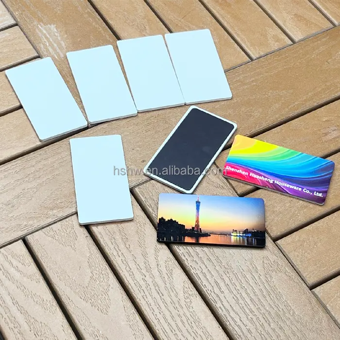 Blanks Printable Plastic Products White Glossy FRP Fridge Deco Sublimation Blanks Magnets DIY Printing