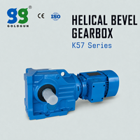 Réducteur hélicoïdal en fonte série GOLDGUN K57, boîte de vitesses à angle droit, couple élevé pour mélangeurs industriels de ciment et de béton