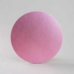 Base Redonda de Cartón para Tartas Sunshie Silver MDF con Asa y Estampado en Relieve para Decoración de Pasteles - Product Image 5